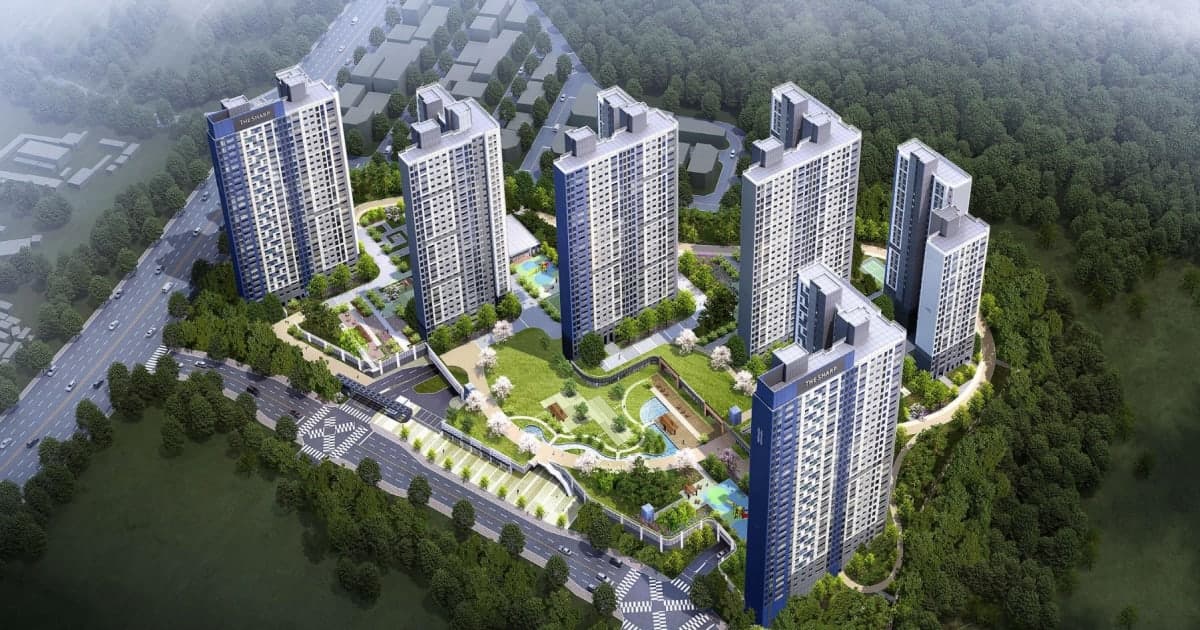 오산더샵엘리포레 단지 조감도